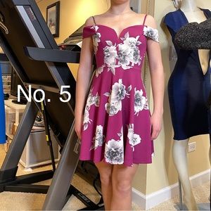 Fuchsia/purple floral sun dress